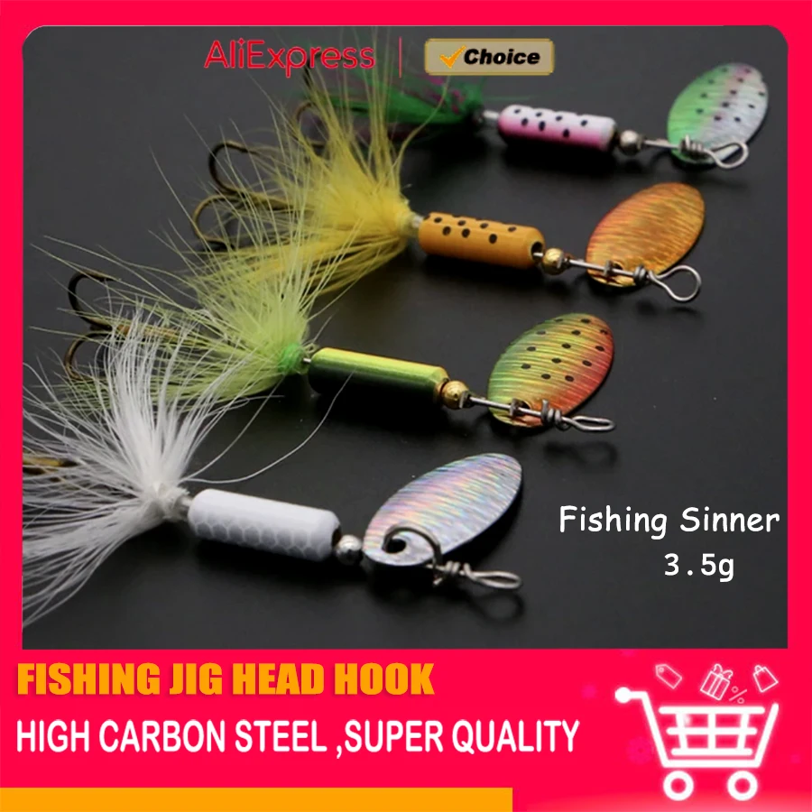 MrLurion 3,5 g 1 Stück Angeln Metall Löffel Köder für Köder Tackle, Forelle Bass Hecht Angeln Köder Spinner Köder Köder mit Löffel Haken