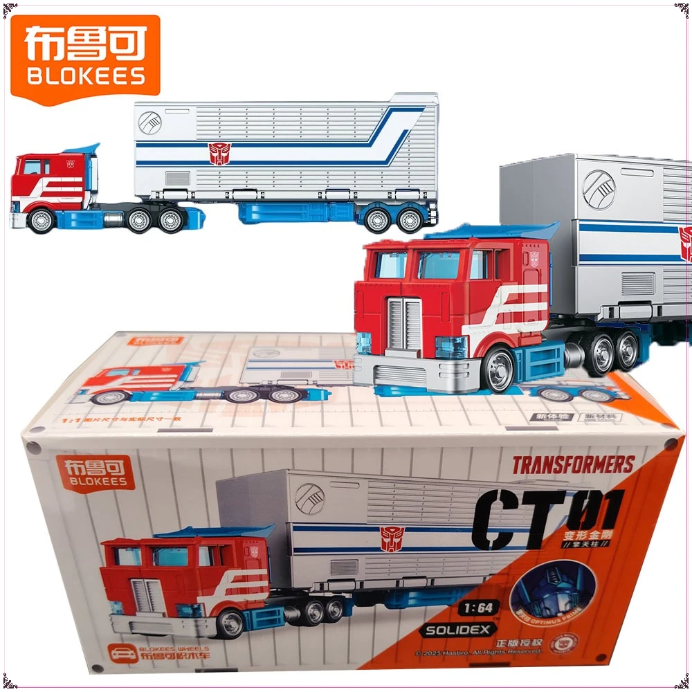 

Original BLOKEES Transformers Action Figures Optimus Prime Carriage Cartoon Splicing Toys Model Collectible Custom Birthday Gift