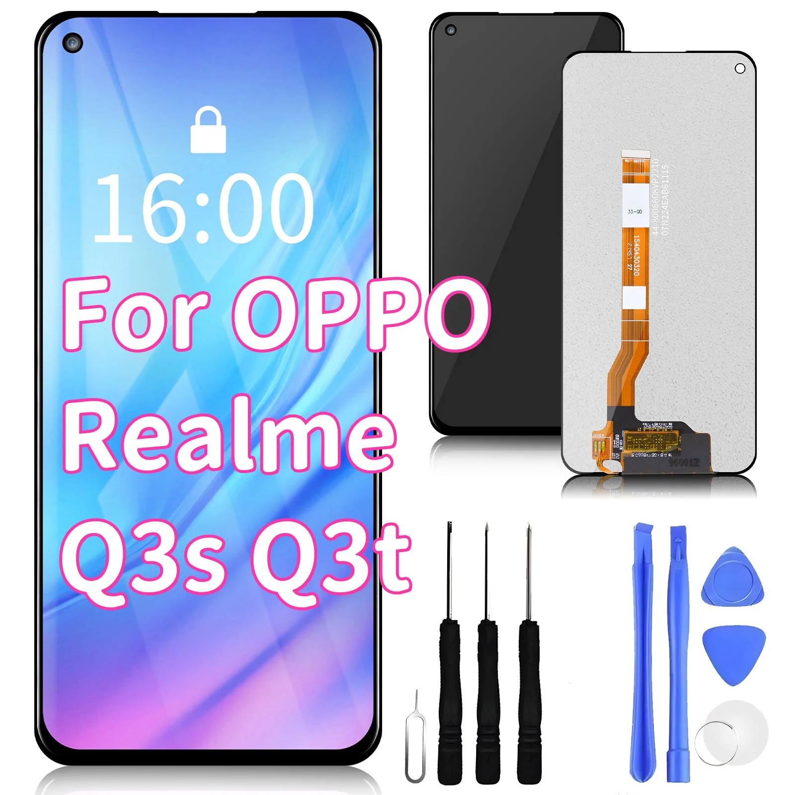 

6.6" For OPPO Realme Q3s Q3t LCD pantalla Display Touch Screen Replacement Digitizer Assembly Glass Q3 T S Q 3T 3S Sensor