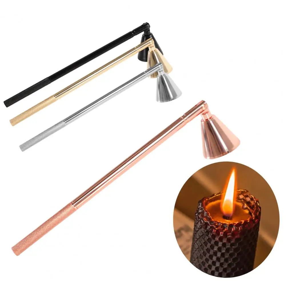 

Polished Candle Extinguisher Stainless Steel Bell Candle Extinguisher with Long Handle Polished Flame Snuffer for Tealight