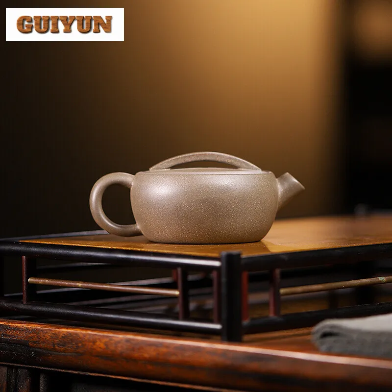 140ml Chinese Yixing High-end Purple Clay Teapot Small Capacity Famous Artists Handmade Infusers Tea Pot Kettle Zisha Tea Set