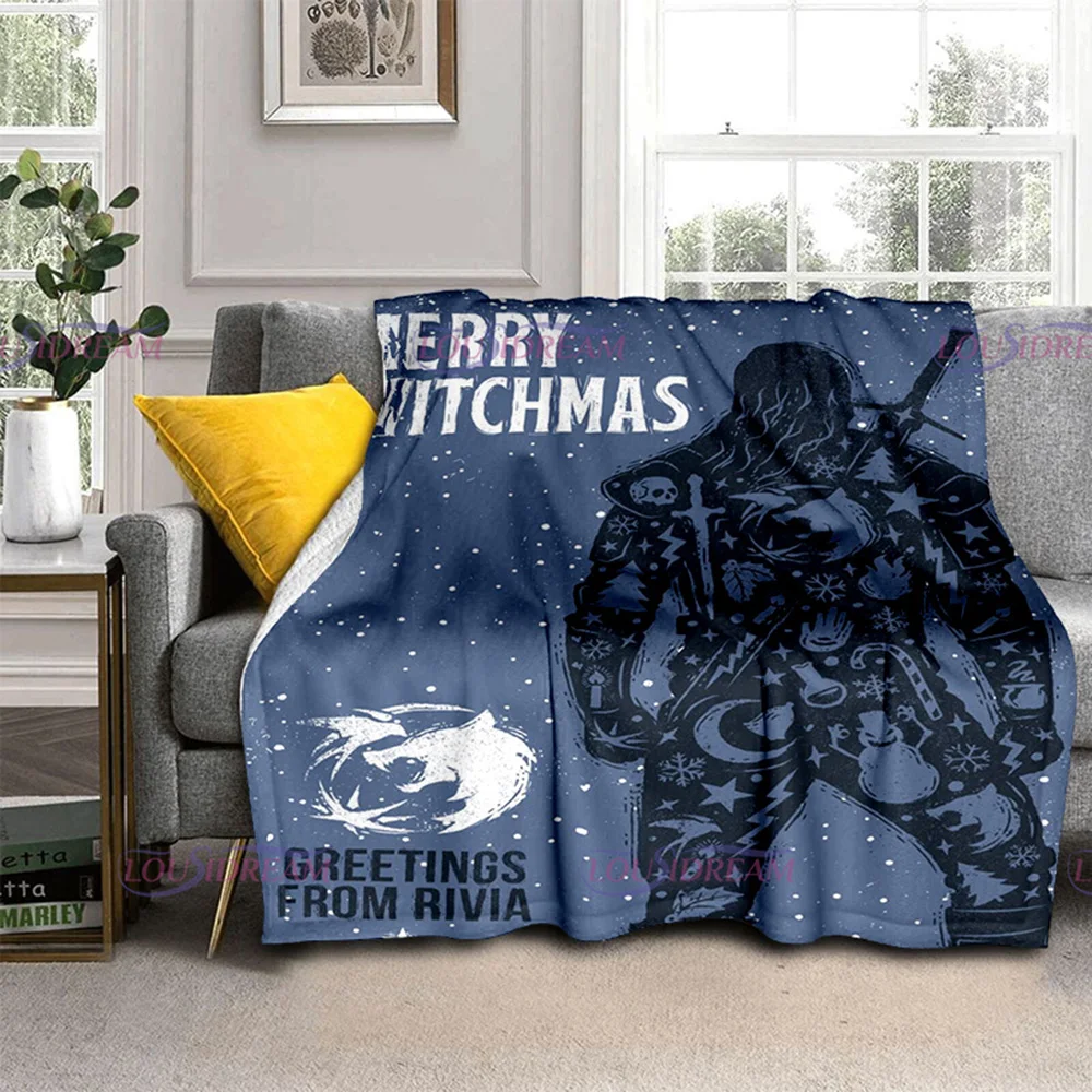 Wolf 3D Print Blanket Game W-Witcher Sofa Blankets for Beds Soft Warm Blanket Cover Wolves Running Throw Blanket Flannel Blanket