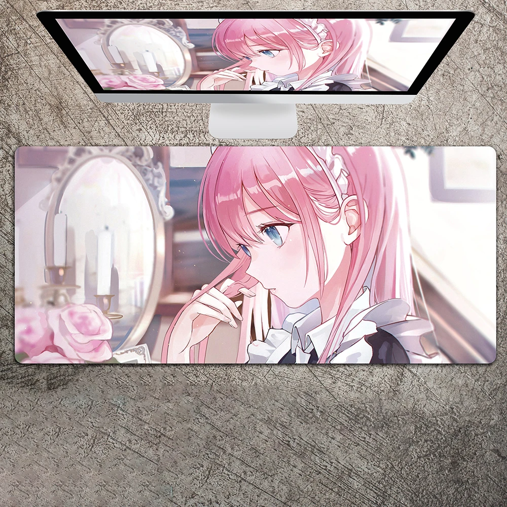 

Anime Second Element Girl Maid Outfit Hd Printed Anime Mouse Pad Rubber Desk Mat for Keyboard and Pc Gaming Accessories