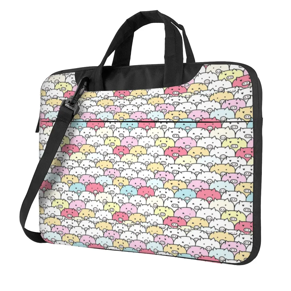 

Pigs All Over Crossbody Laptop Bag Case Computer Bag 13 14 15.6 Inch Notebook Pouch for Macbook Pro Lenovo