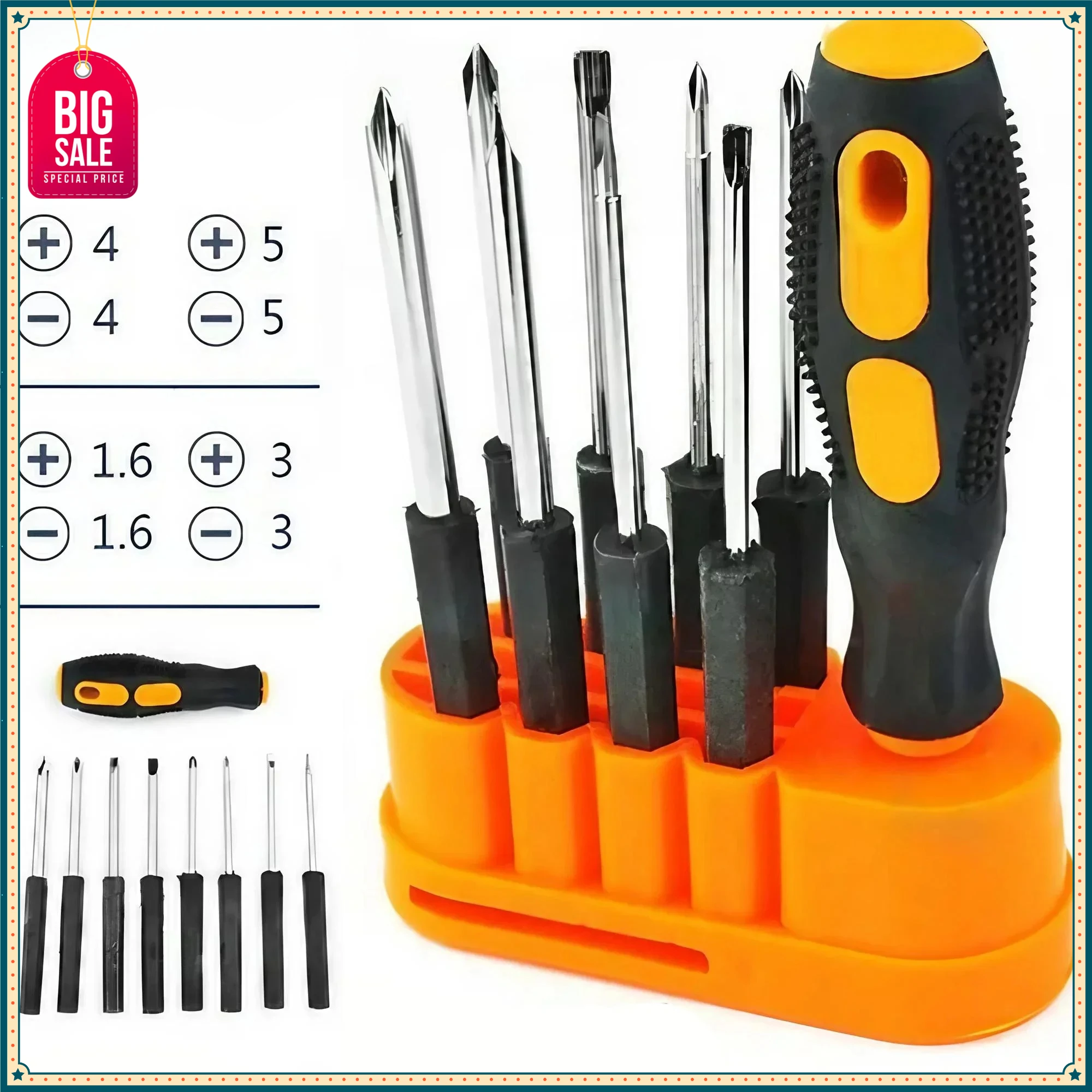 New 8-in-1 Multifunctional Screwdriver Set - Mobile Phone, Computer, and Various Interchangeable Heads Repair Tool Kit