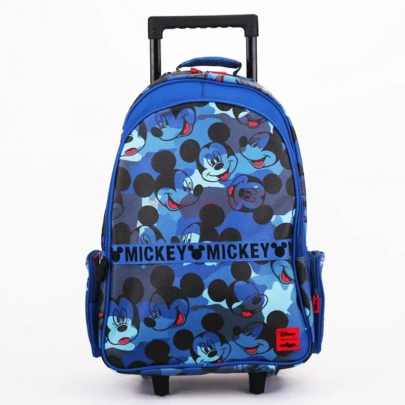 New Smiggle Disney Mickey Mouse Children Trolley Backpack Marvel Spider-man Wheel Backpack Trolleys Bag Schoolbag Kids Gift