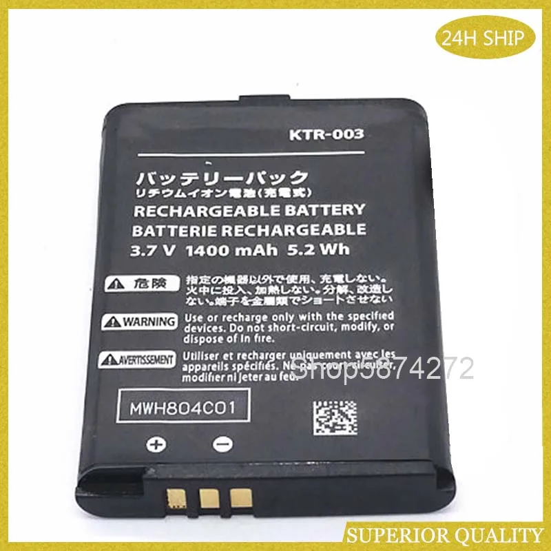 

10pcs Rechargeable Battery KTR-003 Battery 1400mAh 5.2Wh for New Nintendo 3DS N3DS Battery + delivery tracking