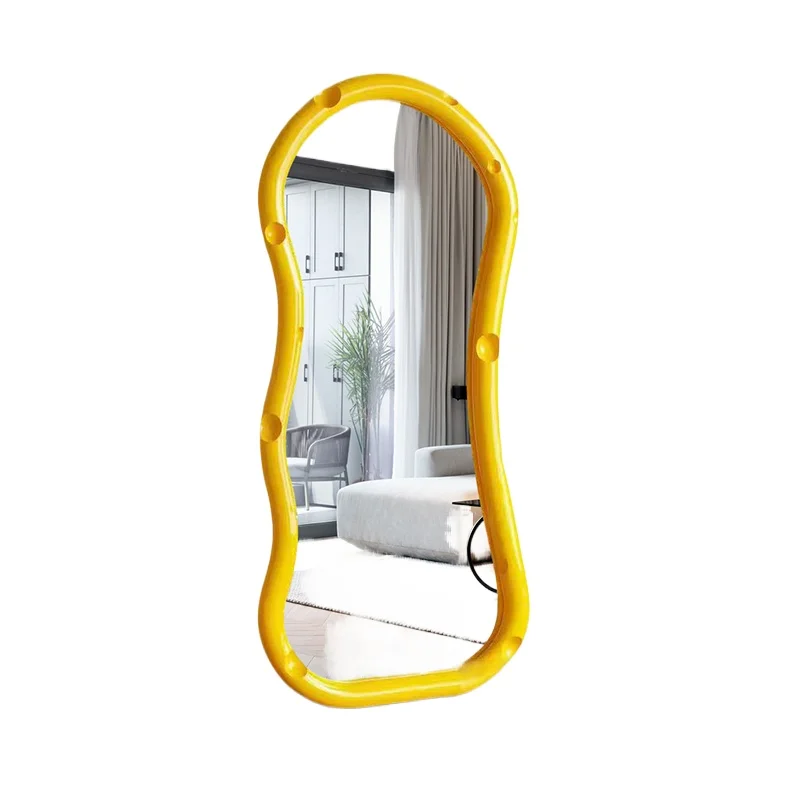 مرايا بيضاوية لطيفة لكامل الجسم ومرايا غرفة نوم الأميرة الاسكندنافية لكامل الجسم وغرفة المعيشة Espejos Decorativos لتزيين الغرفة #6