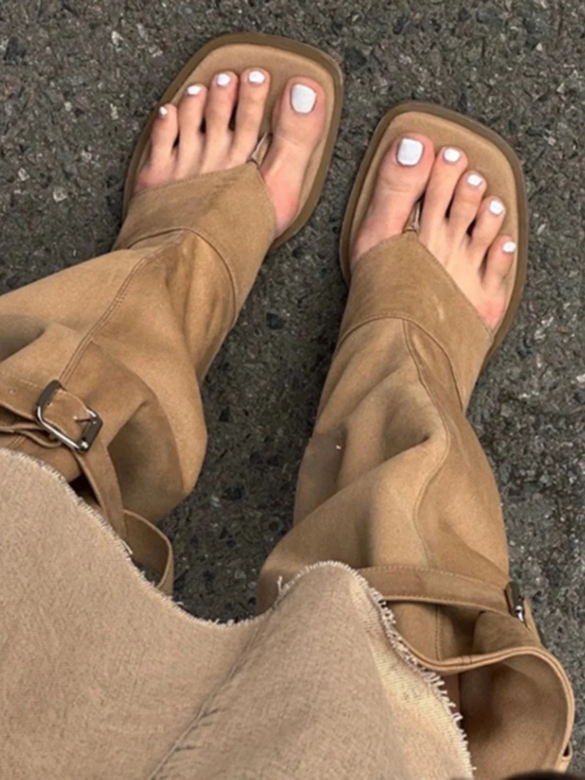 2026 Summer Gladiator Sandals Bootsies Women Shoes Western Cowboy Short Boots Clip Toe Sandal Women's Trend Sandalias Mujer
