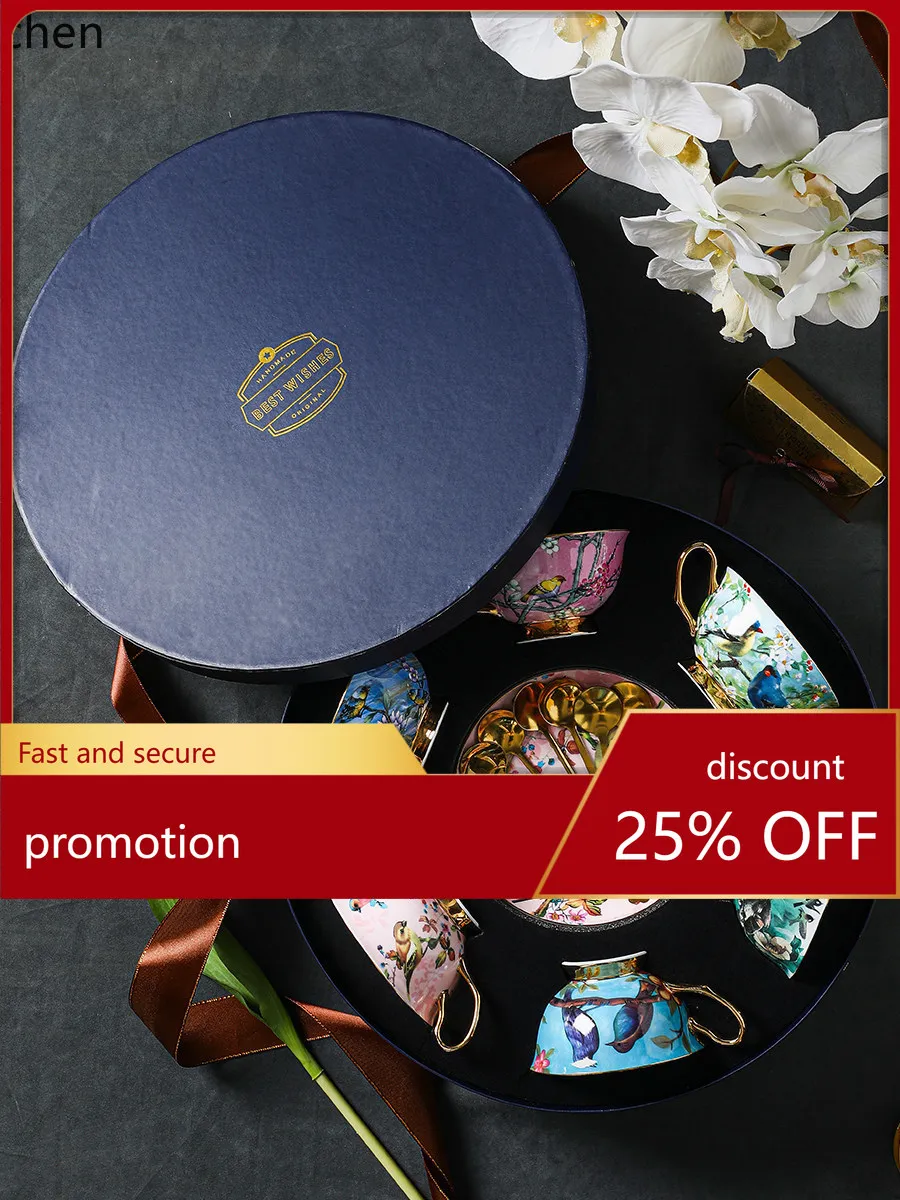 ZML Ceramic Coffee Cup Set High-end Exquisite Afternoon Tea Set Tea Cup Premium Niche Gift Box