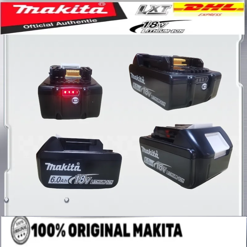 

100% Original Makita 18V/5Ah/6Ahli-ion battery BL1830B BL1850B BL1860B BL1815 BL1845 for Makita 18V brushless power tools