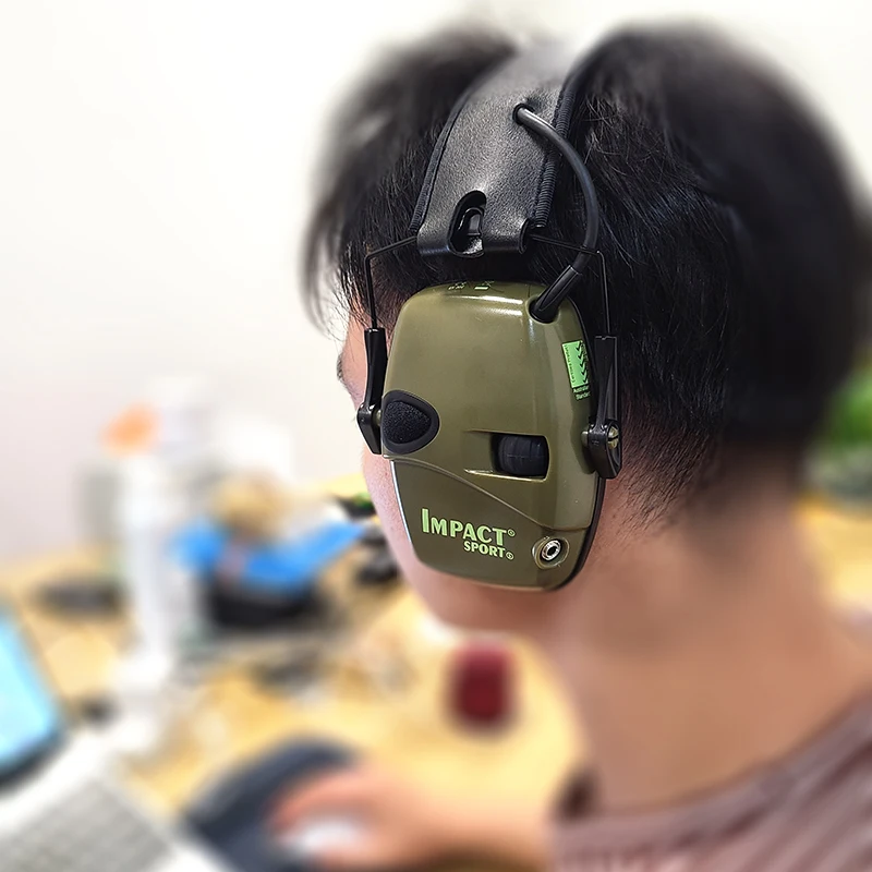 Top Tactical Electronic Shooting Earmuff Outdoor Sports Anti-noise Headset Impact Sound Amplification Hearing Protective Headset