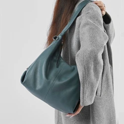 Toptrends skóra bydlęca prawdziwej skóry duże torby Hobo na ramię Crossbody dla kobiet 2024 Trend projektant Tote torebki damskie pod pachami