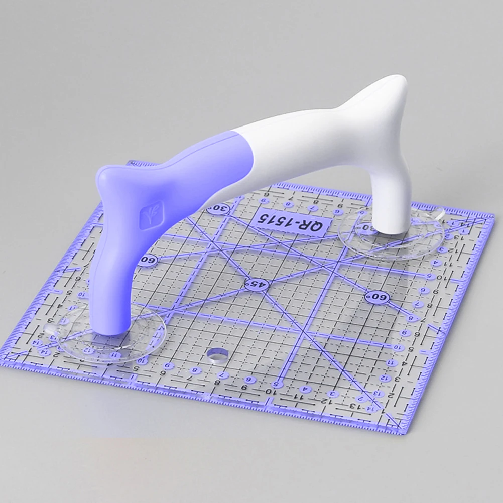 

Quilting Handle Suction Durable Abs Pvc Safe Sewing Patchwork Measuring Guide Moving Aid Craft Ruler Sucker Quilting Template