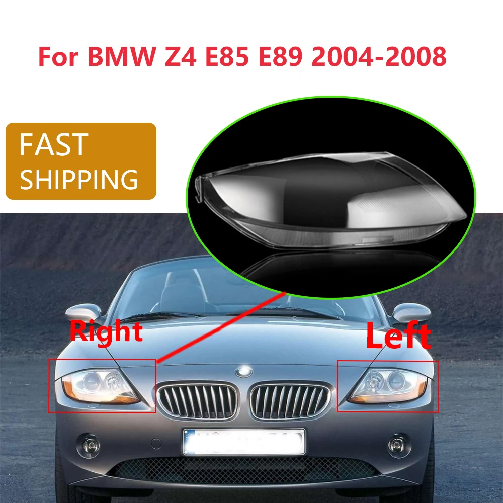 

Car Front Headlight Lens Cover Transparent Glass Shell Headlight Covers Lampshad For BMW Z4 E85 E89 2004-2008 Car Accessories