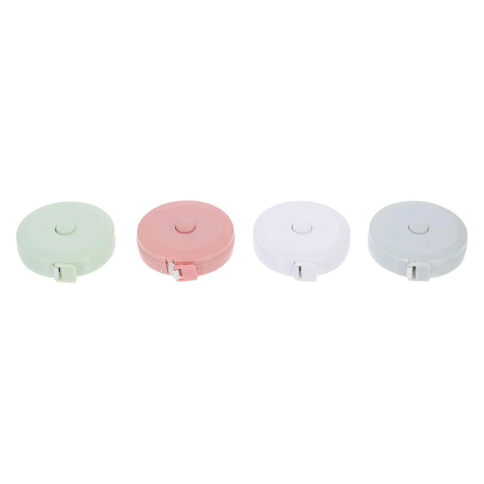

4pcs Mini Tape Measure Small Flexible Sewing Ruler For Waist Hip Line Clothing Measurement Retractable Lightweight Tailor