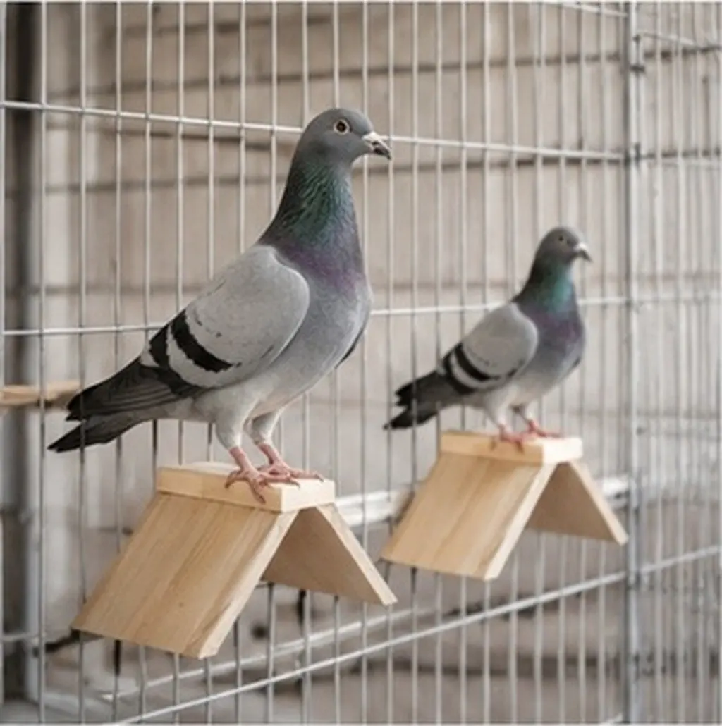 6Pcs Solid Wood Pigeon Roosting Perch Sturdy Bird Stand Natural Grain Birdcage Accessories Versatile Pigeon Rack for Indoor