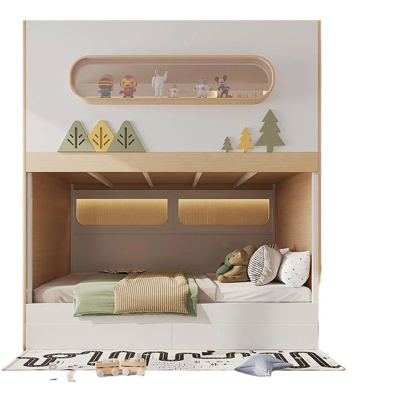 Bed in and out of the space capsule of the homestay, duplex tree house bed on the second floor