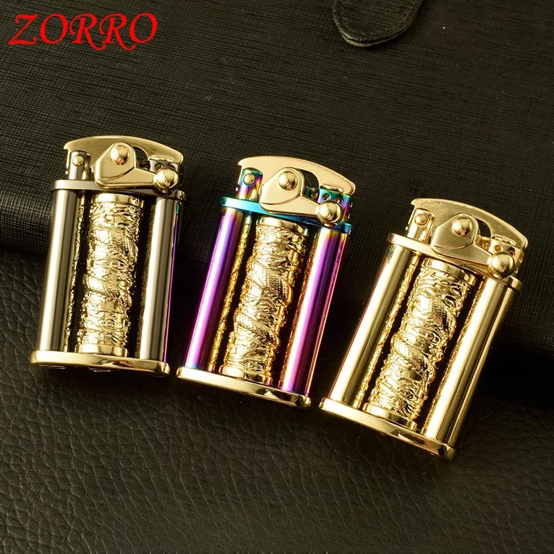 

Zorro Panlong Column Swing Arm Creative Personalized Grinding Wheel Retro Kerosene Lighter Outdoor Windproof Lighter Men's Gift