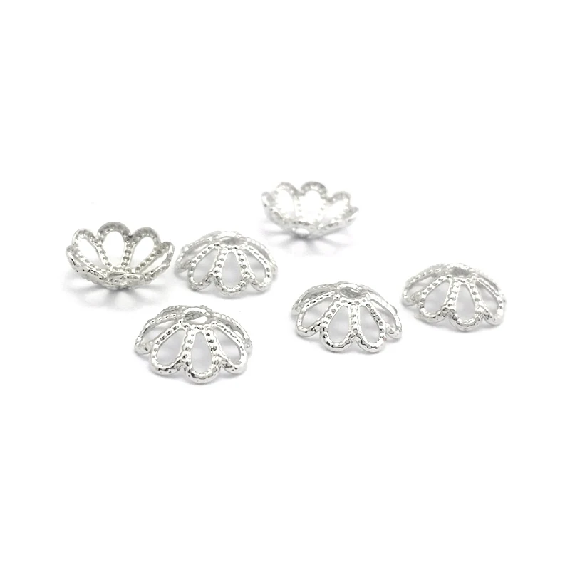 7MM 8MM 12MM 14MM 18K Gold Color Silver Color Rose Gold Color Brass Flower Beads Caps Jewelry Making Diy Findings Accessories
