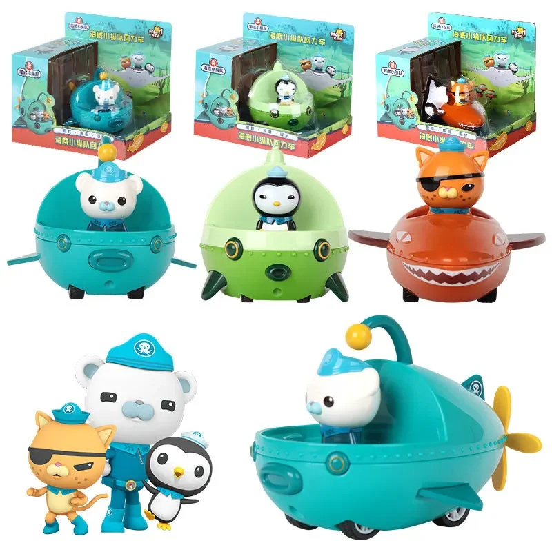 Original Octonauts Pull Back Car Child Aircraft Mini Alloy Car Barnacles Kwazii Peso Friction Car Action Figures Kids Toys Gifts