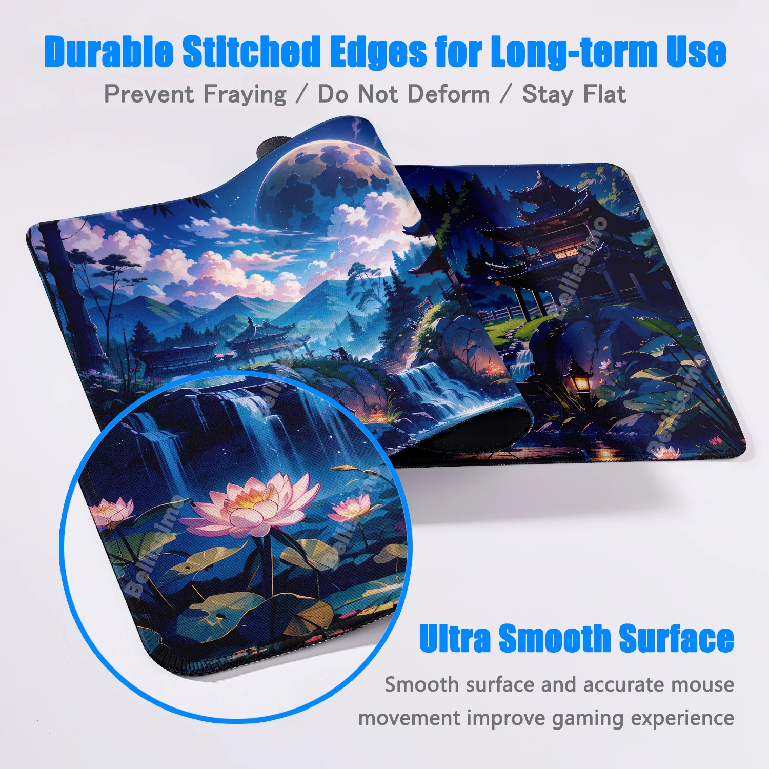 Anime Forest Tower building Mousepad Custom Home Computer Keyboard Desk Mat Laptop Soft Anti-slip Table Mat Accessory Mouse Pad