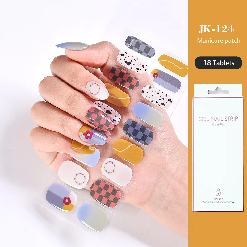 24 punte colla per olio fototerapia UV adesivi per unghie in Gel Semi-polimerizzato pasta per unghie Semi-cotta Set completo di lampada UV per Nail Art ghiacciata necessaria