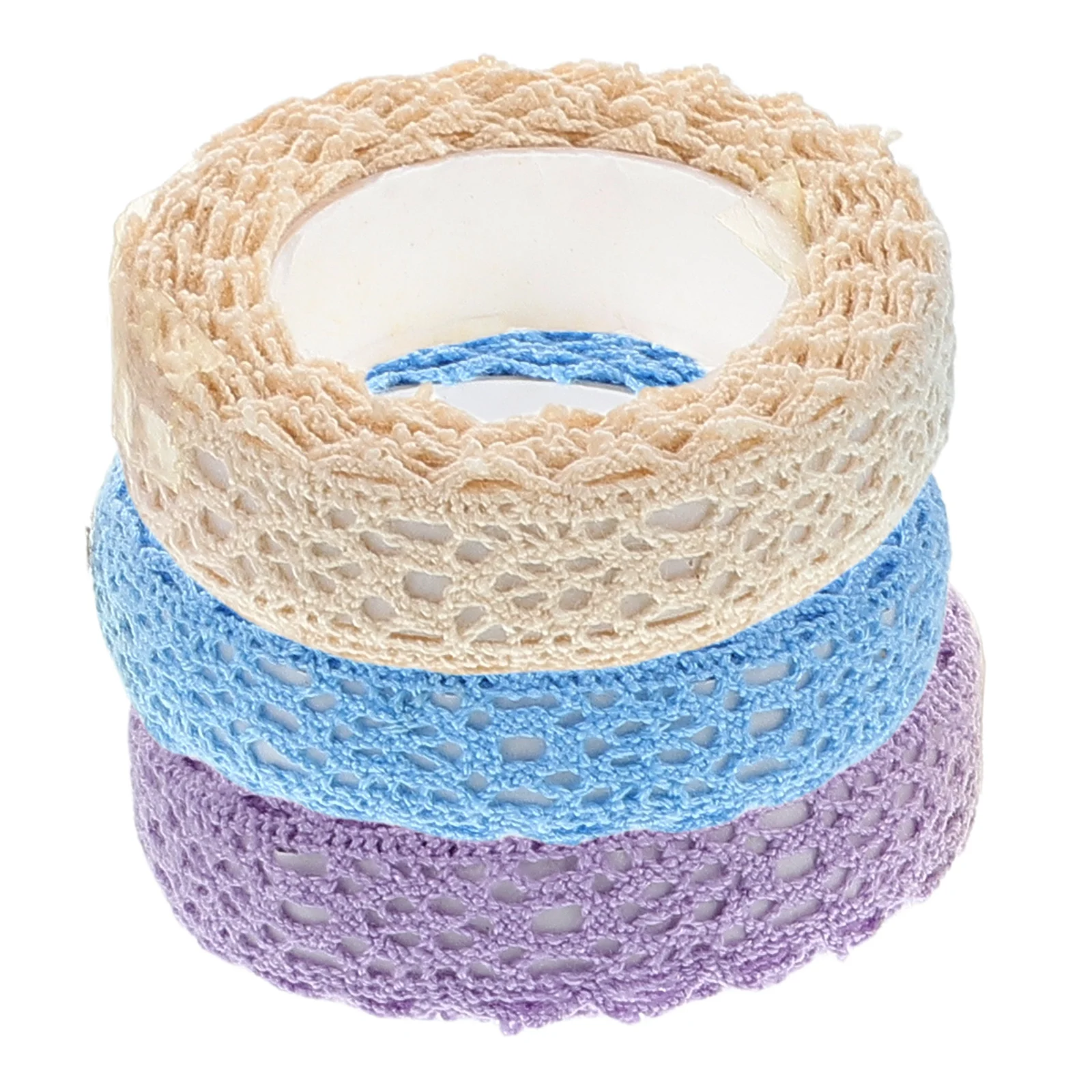 

Pet Tape Fabric Lace Ribbons for Crafts Decorative Stickers Manual Self-Adhesive Trim Tapes