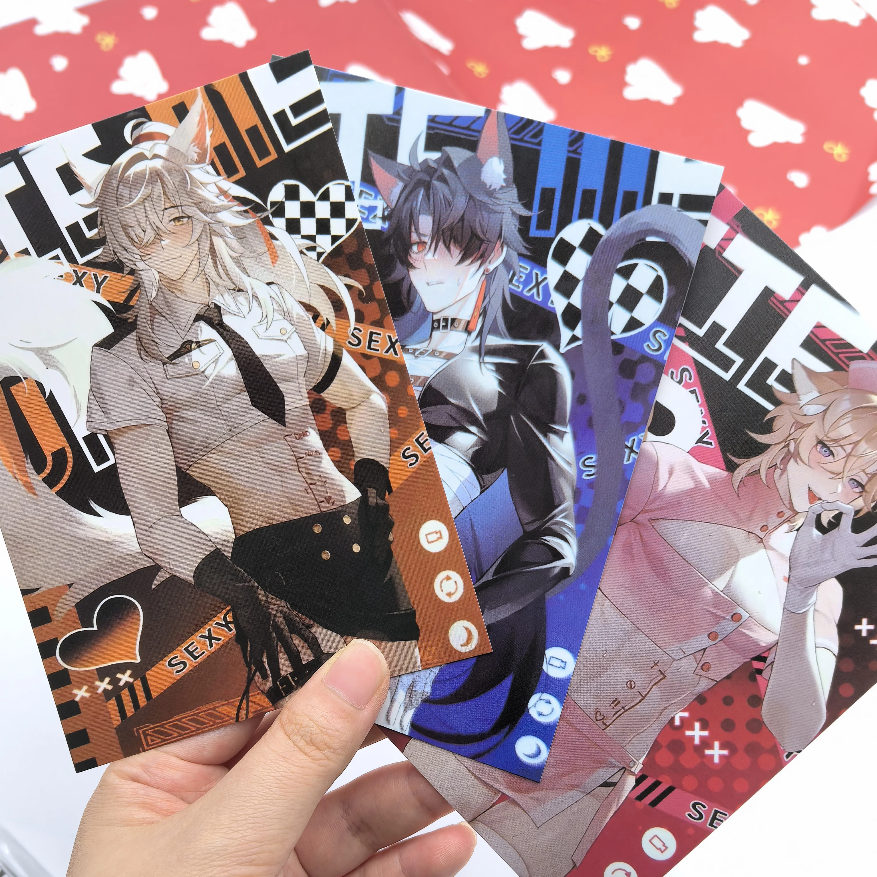 1Set Anime Game Honkai: Star Rail Argenti Phainon Kafka Sunday Character Postcard Paper Card Beautiful Bookmark Game Collection