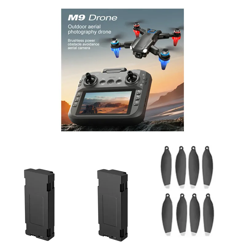 

M9 Screen RC Drone Spare Parts M9 Drone 3.7V 1200Mah Battery/propeller M9 Brushless Drone Battery M9 RC Dron Battery Blades