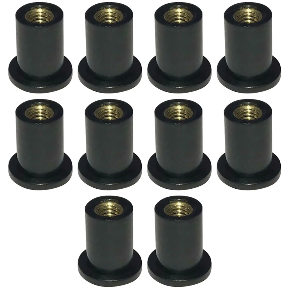 10 Pcs Windshield Nut Motorcycle Fastener Metric Nuts for Windscreen Universal Part Abs Well