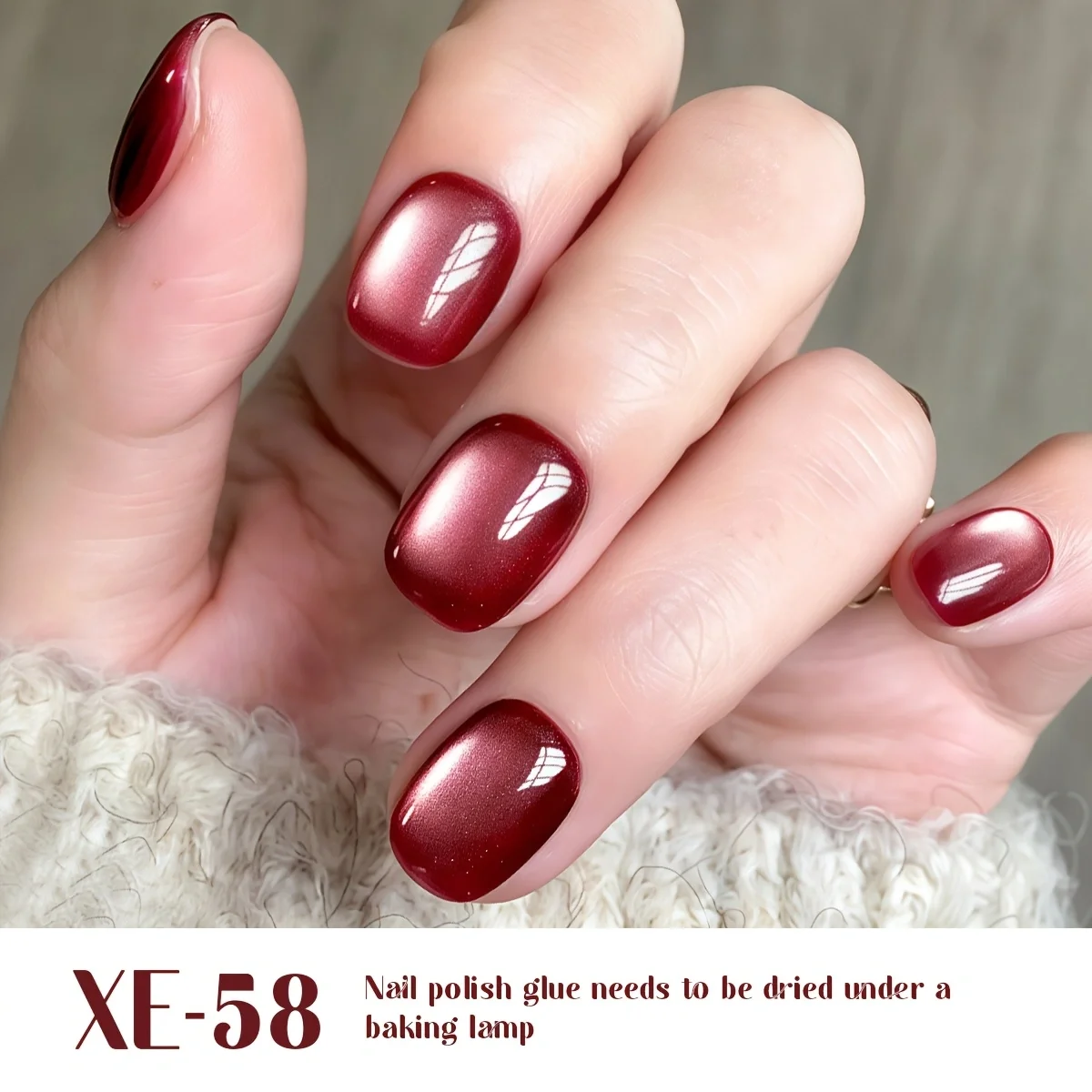 Bottiglia di polvere XE-58 gel magnetico occhio di gatto marrone super lucido salone di moda arte occhio di gatto lucido lucido occhio di gatto brillante