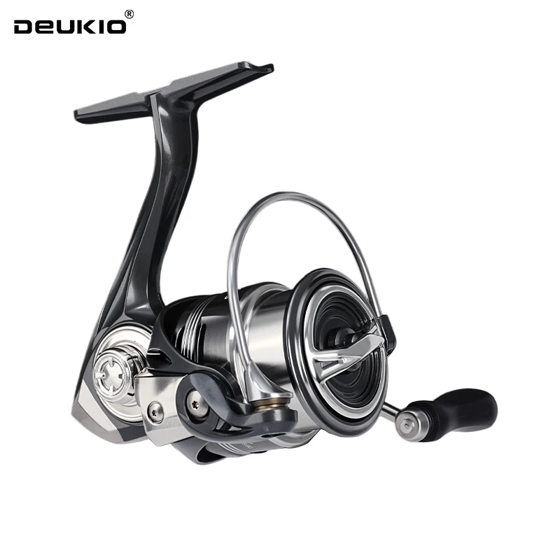 DEUKIO Seefischen-Spinnrolle, ultraleicht, nur 145 g, CNC-Schraubgriff, 5,2:1, maximale Zugkraft 13,23 lb, für Salzwasser und Süßwasser