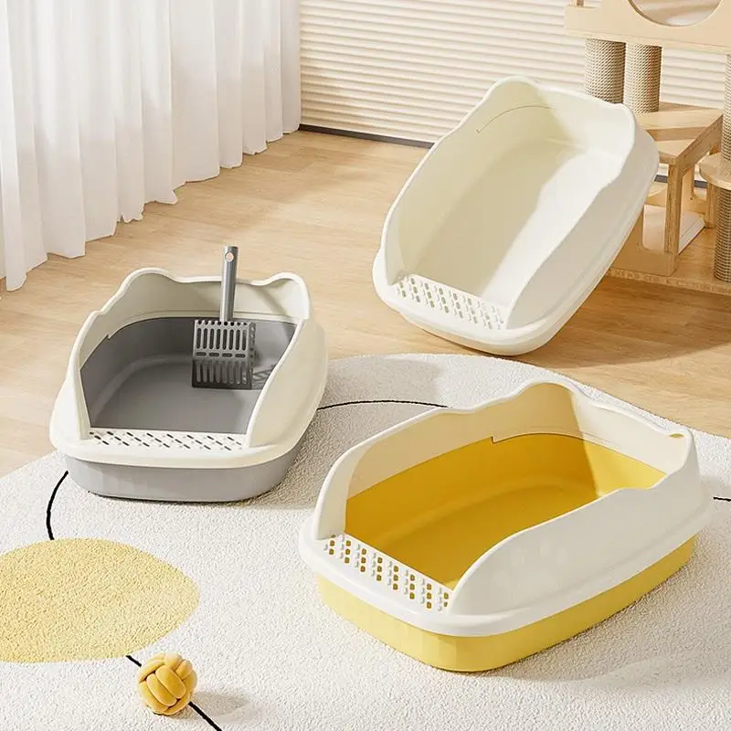 

Pet Cat Litter Box Extra Large Anti-splash Cat Toilet Anti-sand Semi-enclosed Cat Feces Box Top-entry Pet Supplies