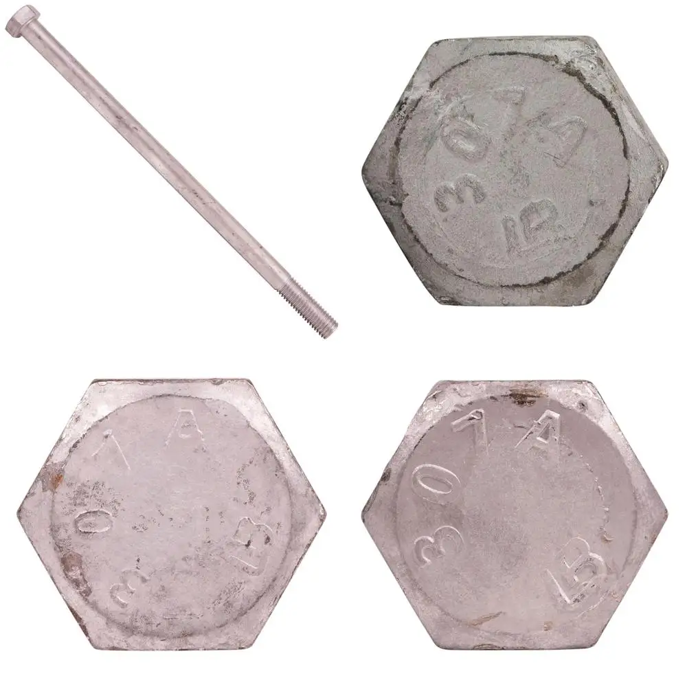 

Grade A Hex Bolts 5/8-11 x 12, 25 Pack, Hot Dip Galvanized, Heavy Duty Construction Fasteners