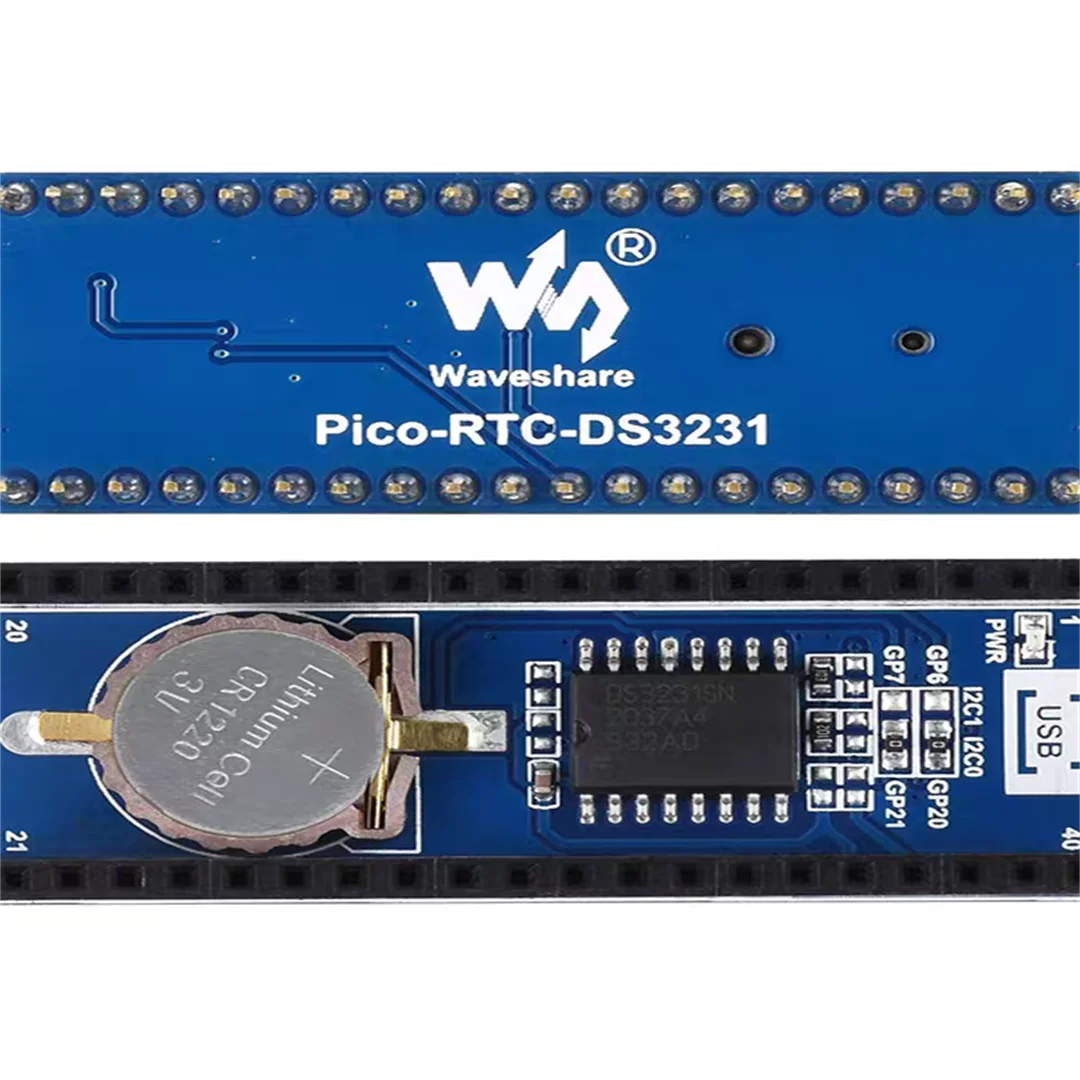 Raspberry Pi Pico RTC Clock Expansion Board DS3231 Chip I2C Interface Supports External Sensors