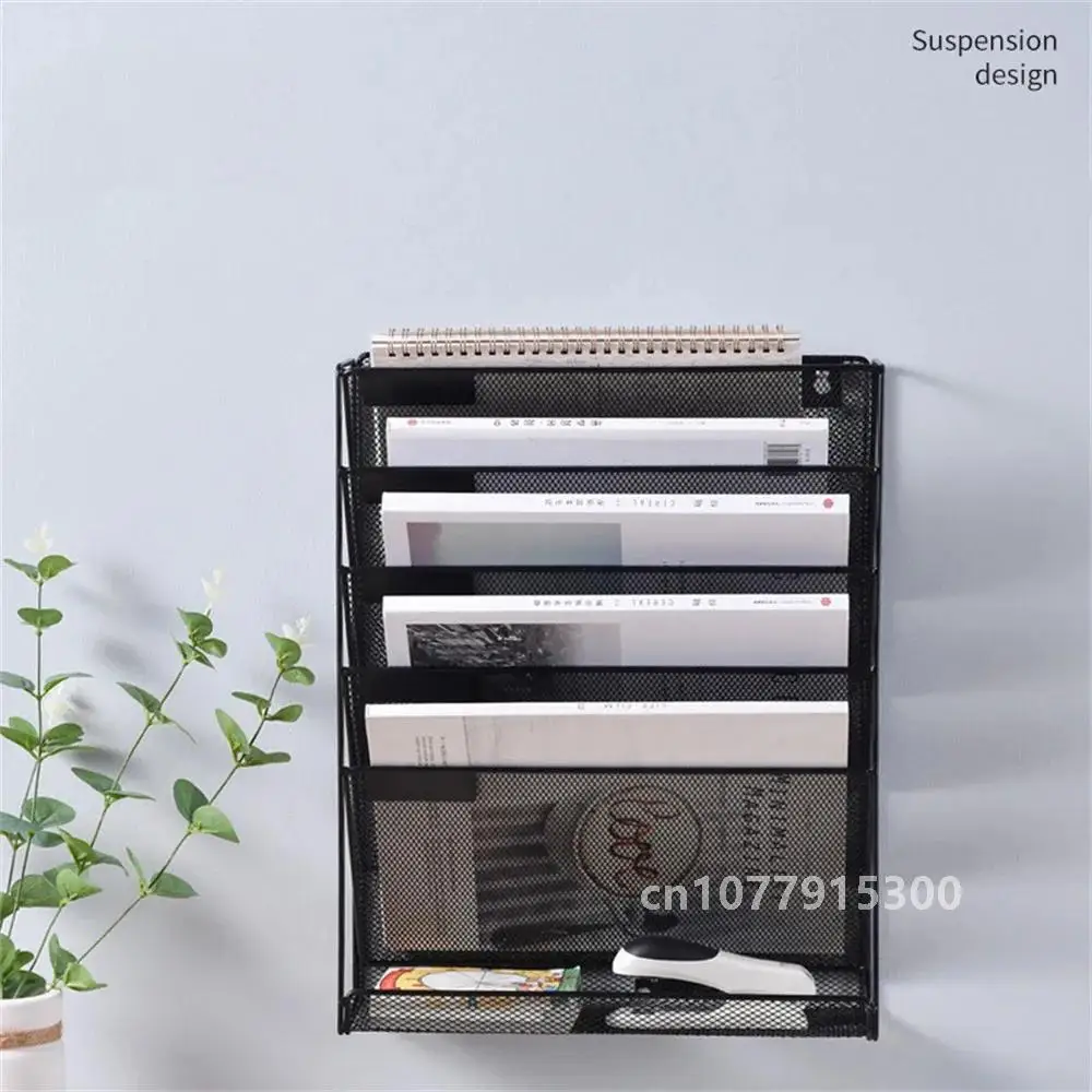 Hanging Metal Rack Five Layer Multifunctional Storage Holder Mail Magazine Office Paper Document Letter Paper Storage Tray