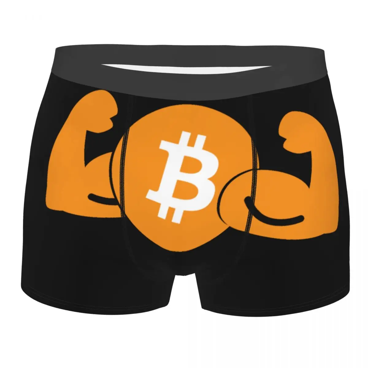 Custom Male Fashion Bitcoin Get Your Power Underwear BTC Crypto Coins Boxer Briefs Stretch Shorts Panties Underpants