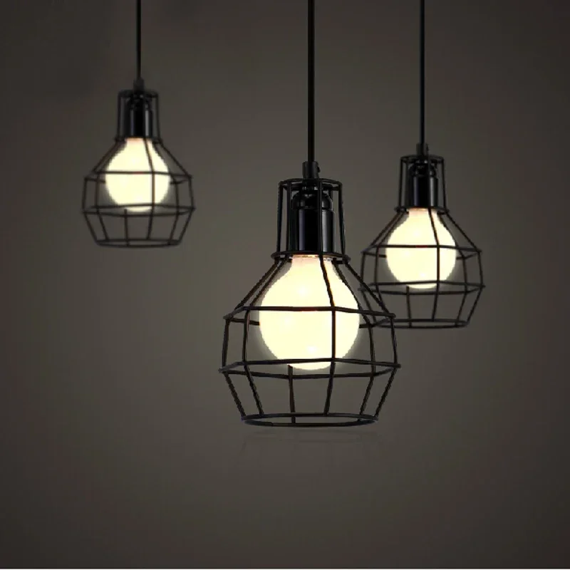 Free shipping American loft vintage lamp personality balcony wrought iron pendant lights + 100cm wire edison pendant lamp