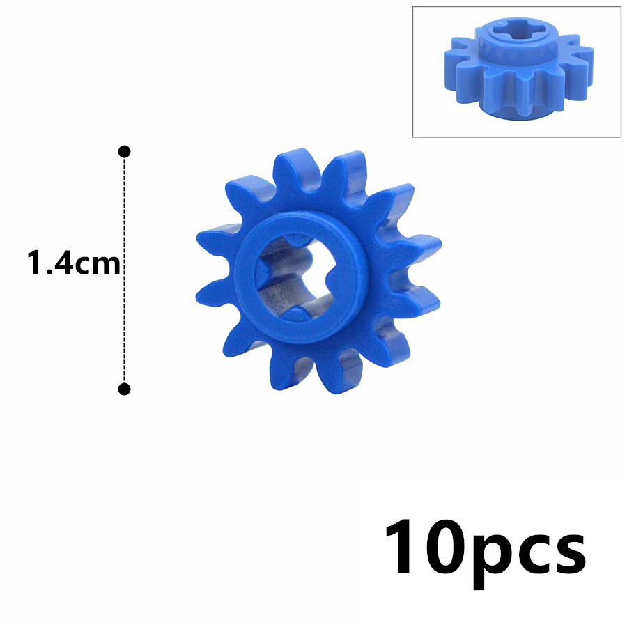 MOC Technische Bausteine, Zahnrad- und Steckverbindungs-Set mit Achsen, Baustein-Set für Kinder, DIY-Spielzeug 47896 10197 44809 69778 – Detail 4