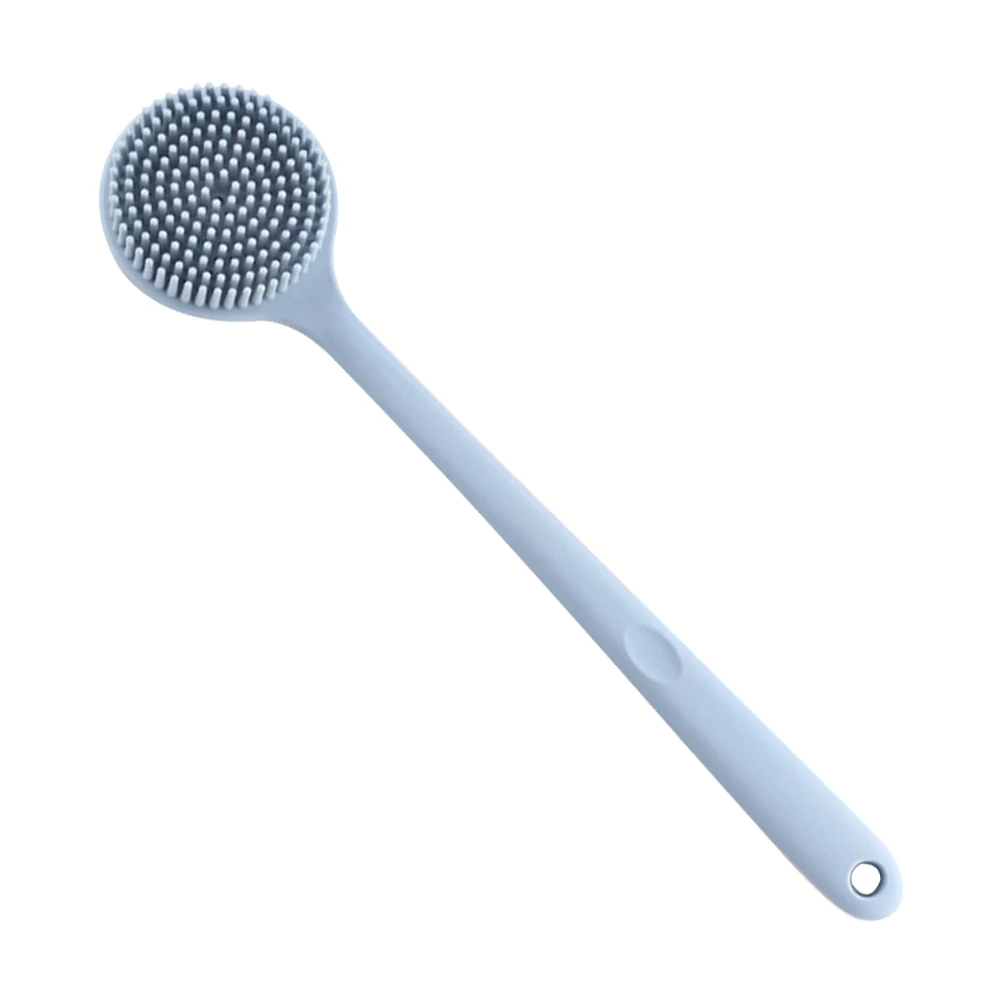 

1pc Bath Brush Scrub Skin Cleansing Back Shower Silicone Scrubber Ergonomic Design Silicon Bath Brush Suitable All Skin Types