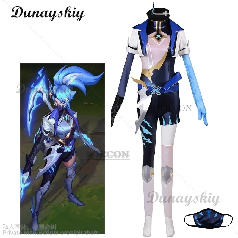 

New Game LOL Star Guardian Akali Cosplay Costume Game LOL AKALI Women Cosplay Outfit Fullsets LOL Sexy Halloween Cos Costume