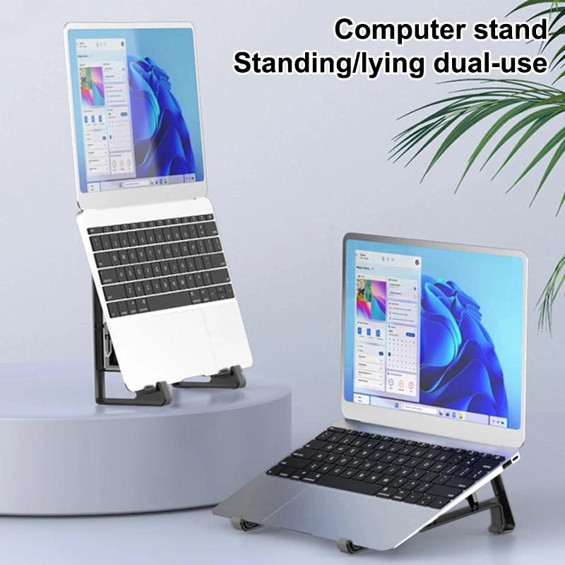 【F】2 In 1 Laptop Vertical Holder Notebook Computer Tablet Stand Heightening Bracket For Office And Studio Use