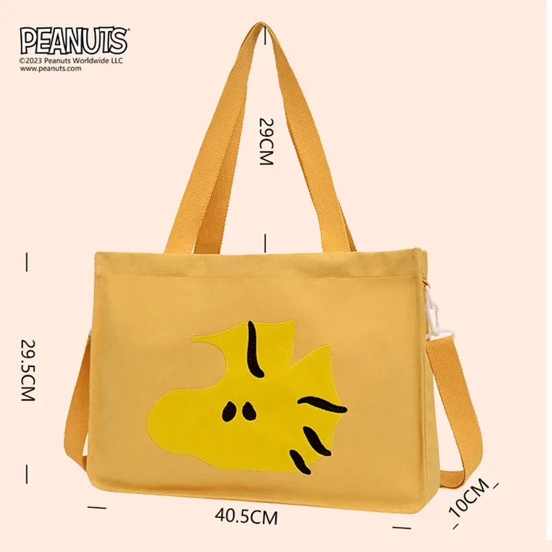 Snoopy Woodstock borsa a tracolla per donna borsa per arachidi borsa per lo Shopping Casual borsa da viaggio per studenti di grande capacità nuovo