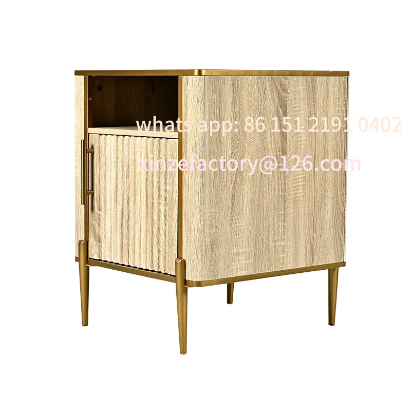 

Customizable cross-border special white elephant bedside table, light luxury high-end home bedroom storage cabinet, solid wood