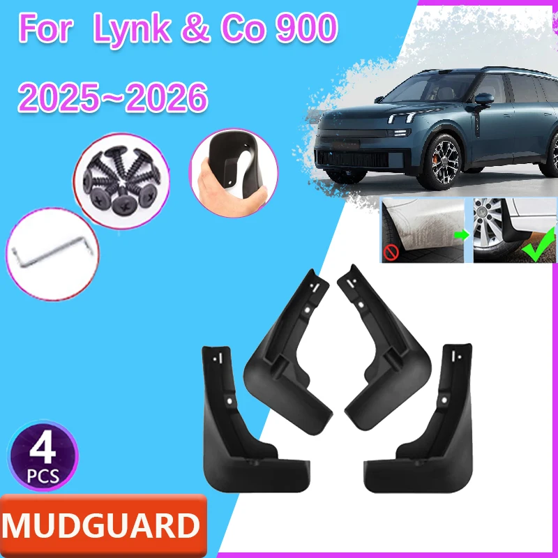 

Автомобильные брызговики, подходят для Lynk & Co 900 2025 2026, 4 шт., защитные чехлы на колеса, брызговики, защита брызговиков, автоаксессуары