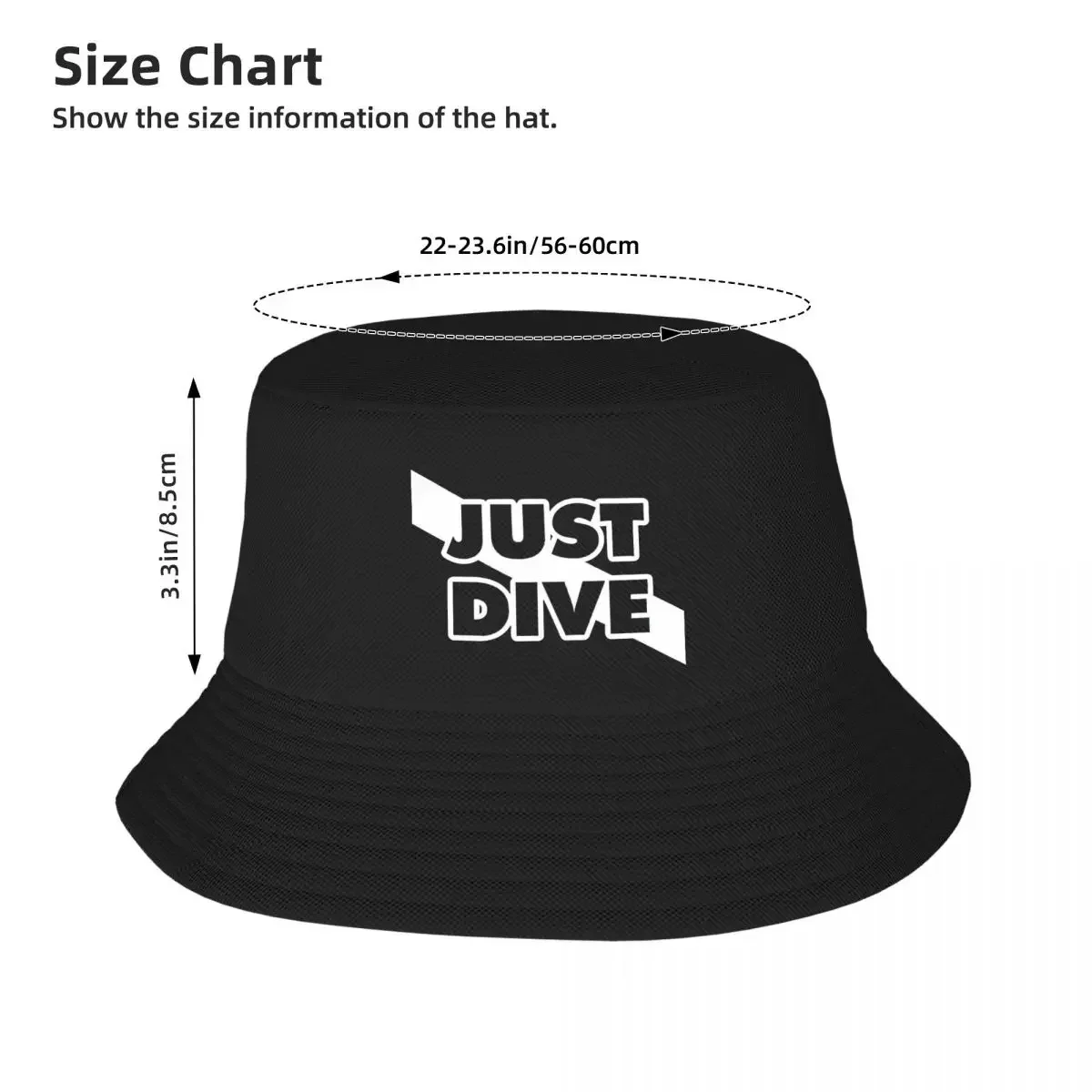 Just Dive %2C Scuba Diving Flag Bucket Hats Panama Hat Children Bob Hats Reversible Fisherman Hats For Summer Beach Unisex Caps