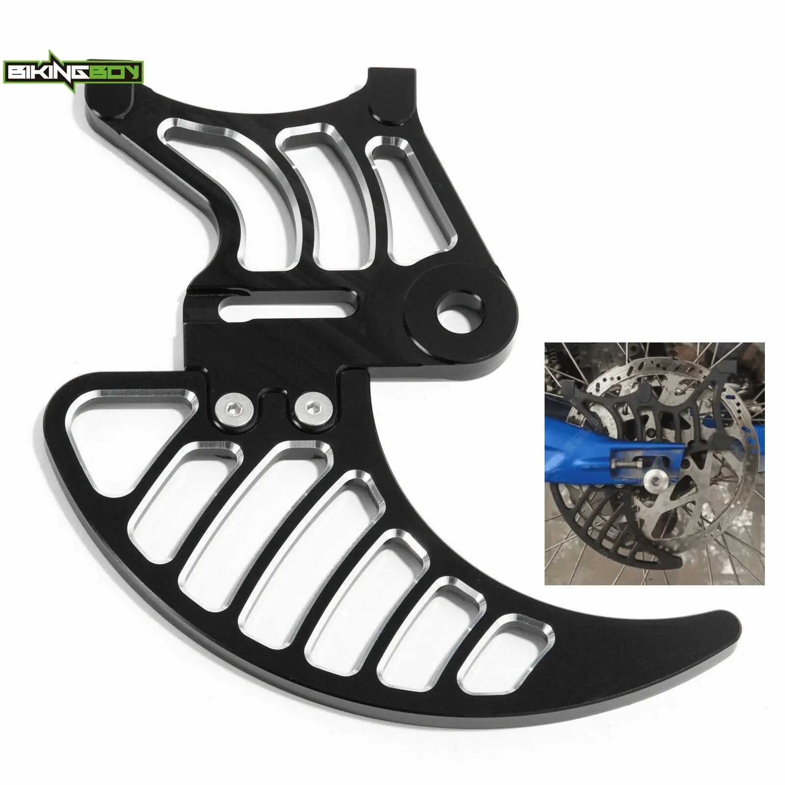 BIKINGBOY Para Surron Light Bee X Sur-ron LBX Para Segway X160 X260 X 160 260 Soporte de Caliper Doble y Protector de Disco de Aleación Tipo Aleta de Tiburón