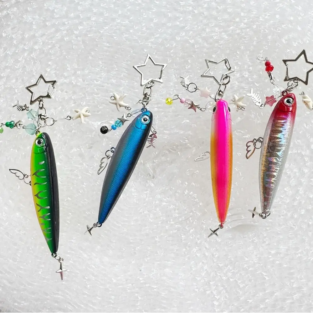 Fashion Simulation Fish Keychain Ocean Animal Beads Fish Pendant Handmade Plastic Bionic Fish Keychain Bag Charm