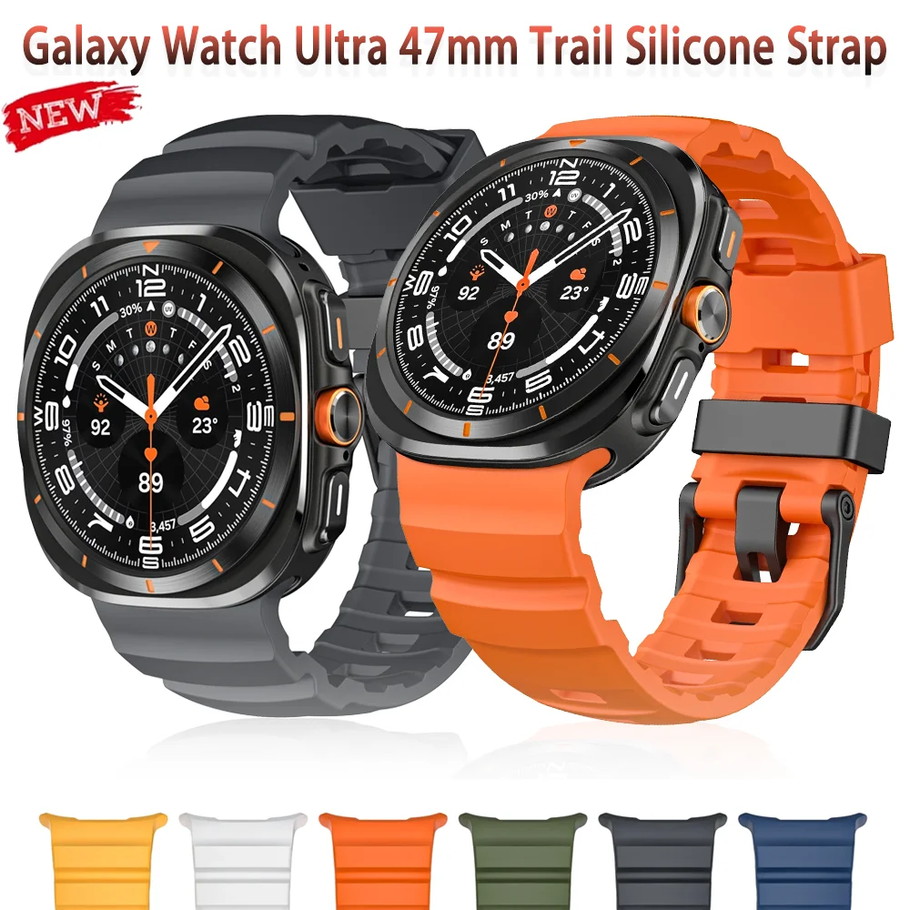 Trail Sport Silikonarmband für Samsung Galaxy Watch Ultra 2025 47mm Atmungsaktives Armband für Samsung Galaxy Ultra 47mm